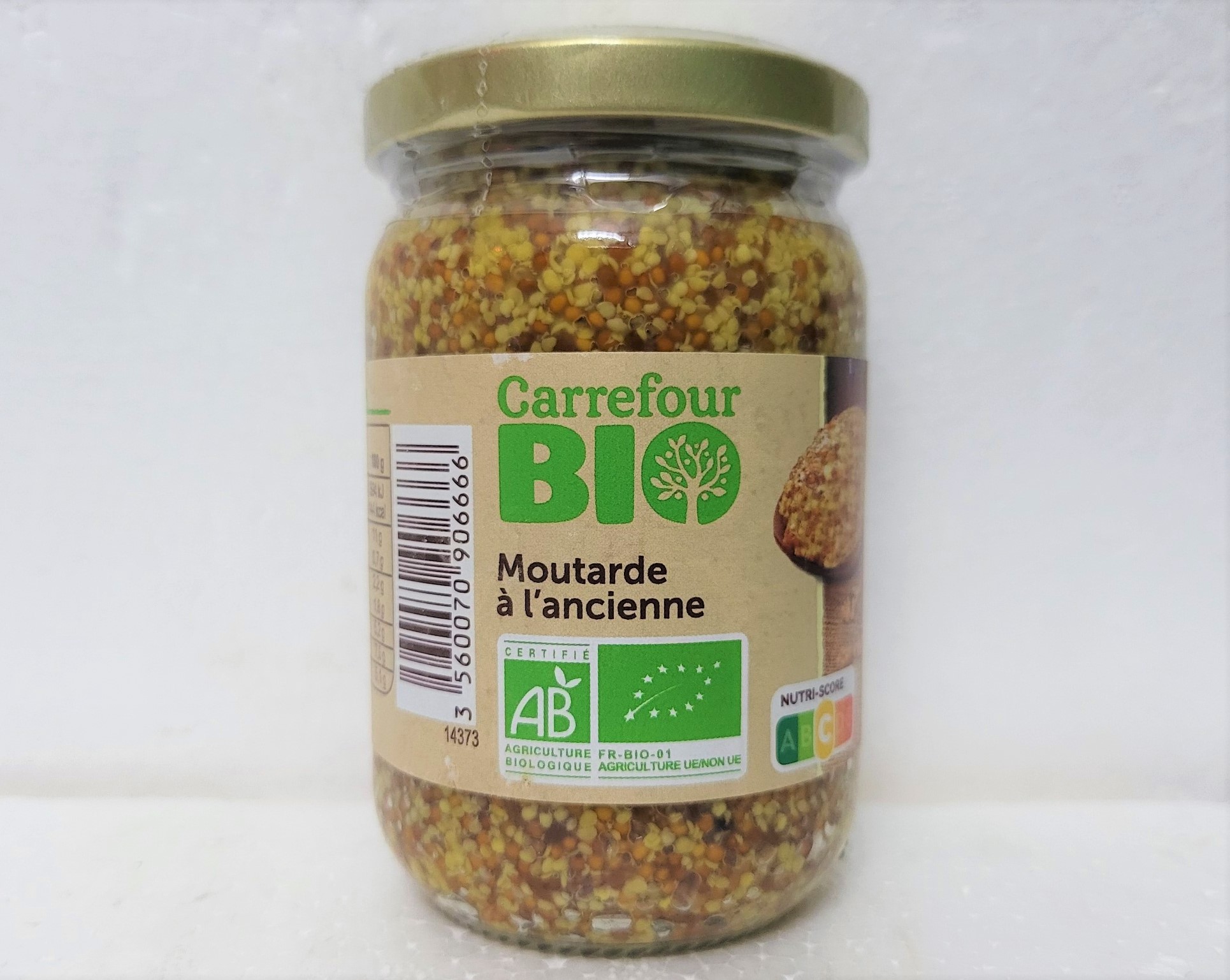 Mù tạt nguyên hạt hữu cơ carrefour bio wholegrain mustard