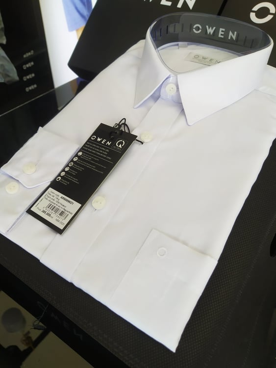 Áo sơ mi trắng dài tay OWEN regular Fit- AR90896D1