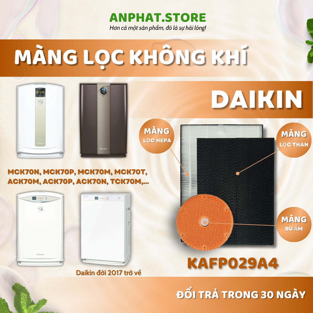 Màng lọc không khí daikin: ack70m, mck70m, ack70n, tck70m, mck70n, ack70p,... màng lọc hepa, màng lọc than