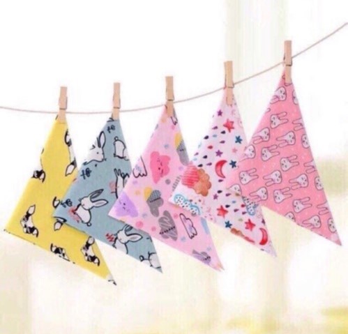 Yếm cotton quàng cổ cho bé - hàng cúc bấm loại đẹp