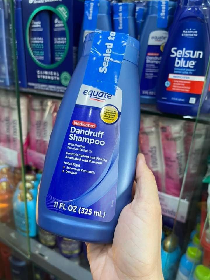 Dầu gội chuyên gàu và viêm da đầu nặng equate chai 325ml - hàng xách tay siêu thị costco mỹ