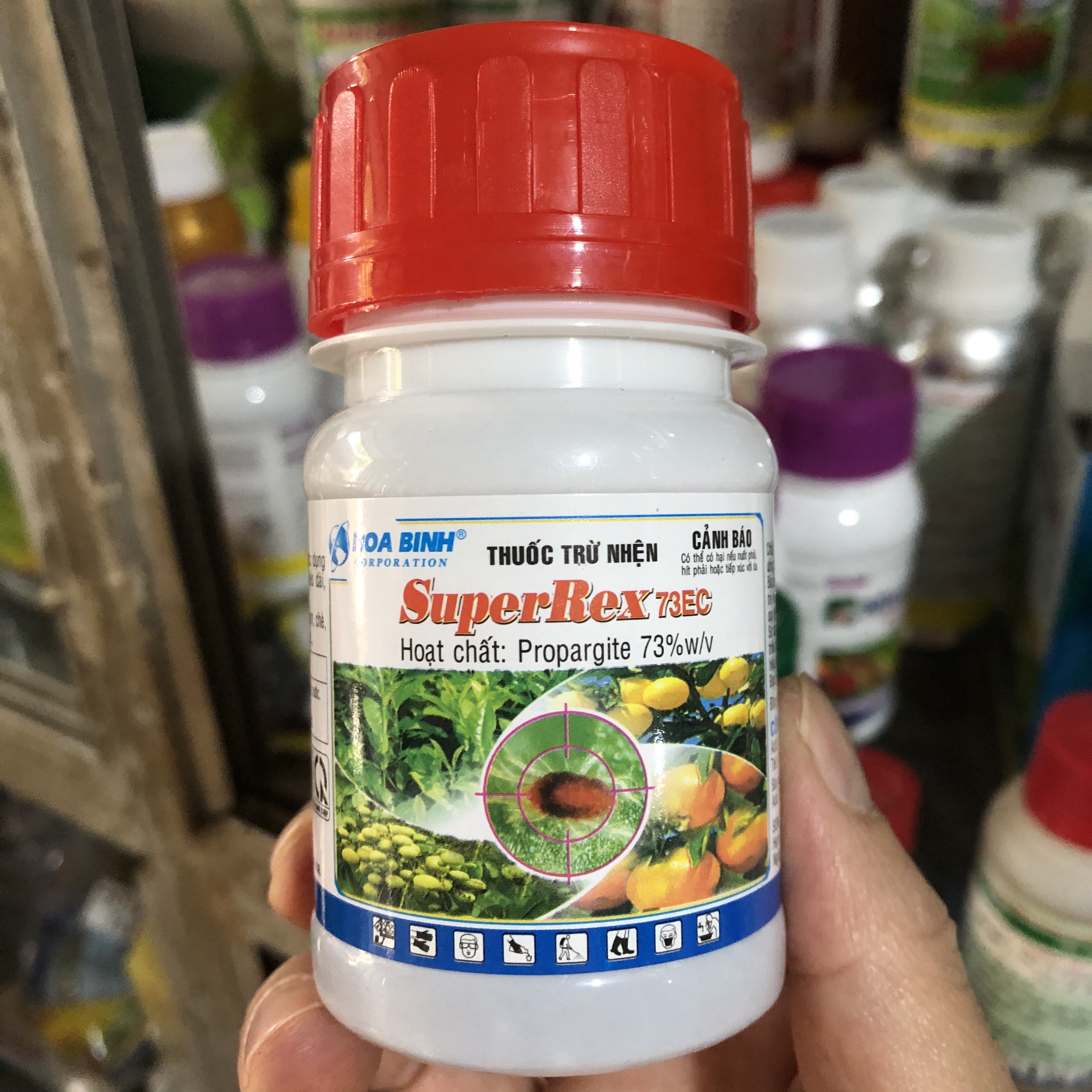 Thuốc trừ nhện đỏ Superrex 100ml; Diệt trừ nhện đỏ, nhện trắng, nhện xanh gây hại cây trồng