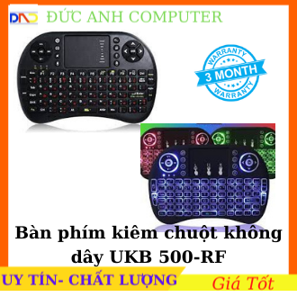 Bàn phím kiêm chuột không dây ukb 500-rf mini keyboard , tiện dụng, dễ xài, mới 100%