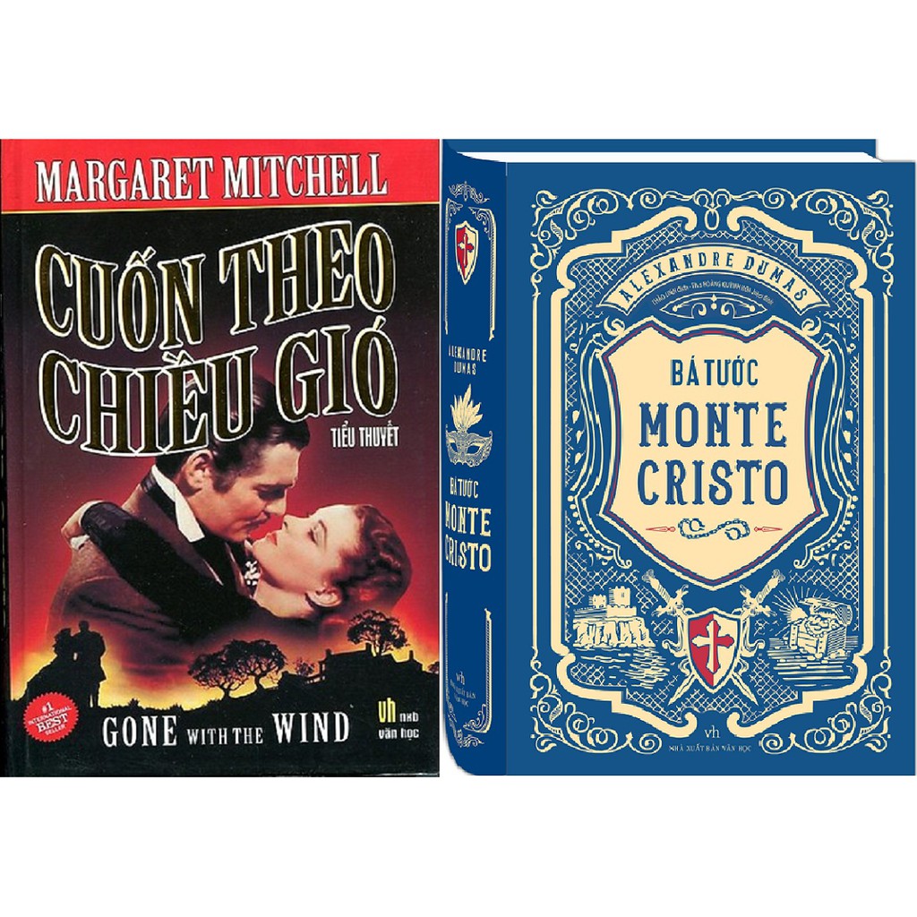 nguyetlinhbook Sách - Combo 2 Cuốn Bá Tước Monte Cristo Và Cuốn Theo Chiều Gió (Bìa Cứng).