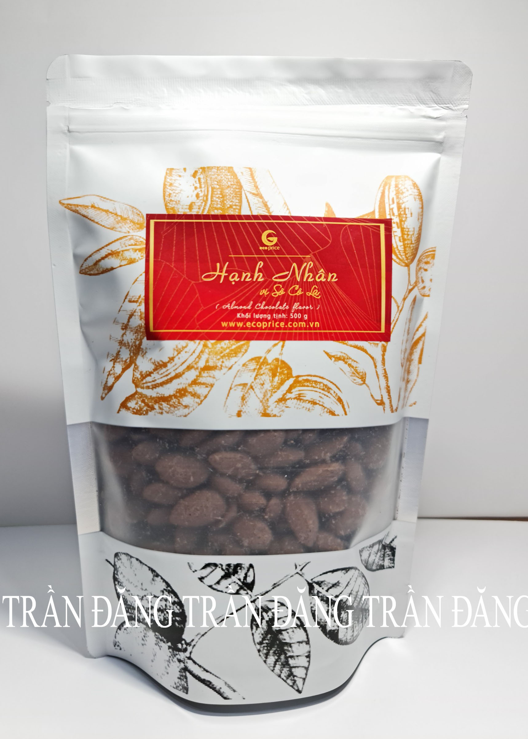Hạnh nhân tách vỏ Chocolate 500g-túi nhựa