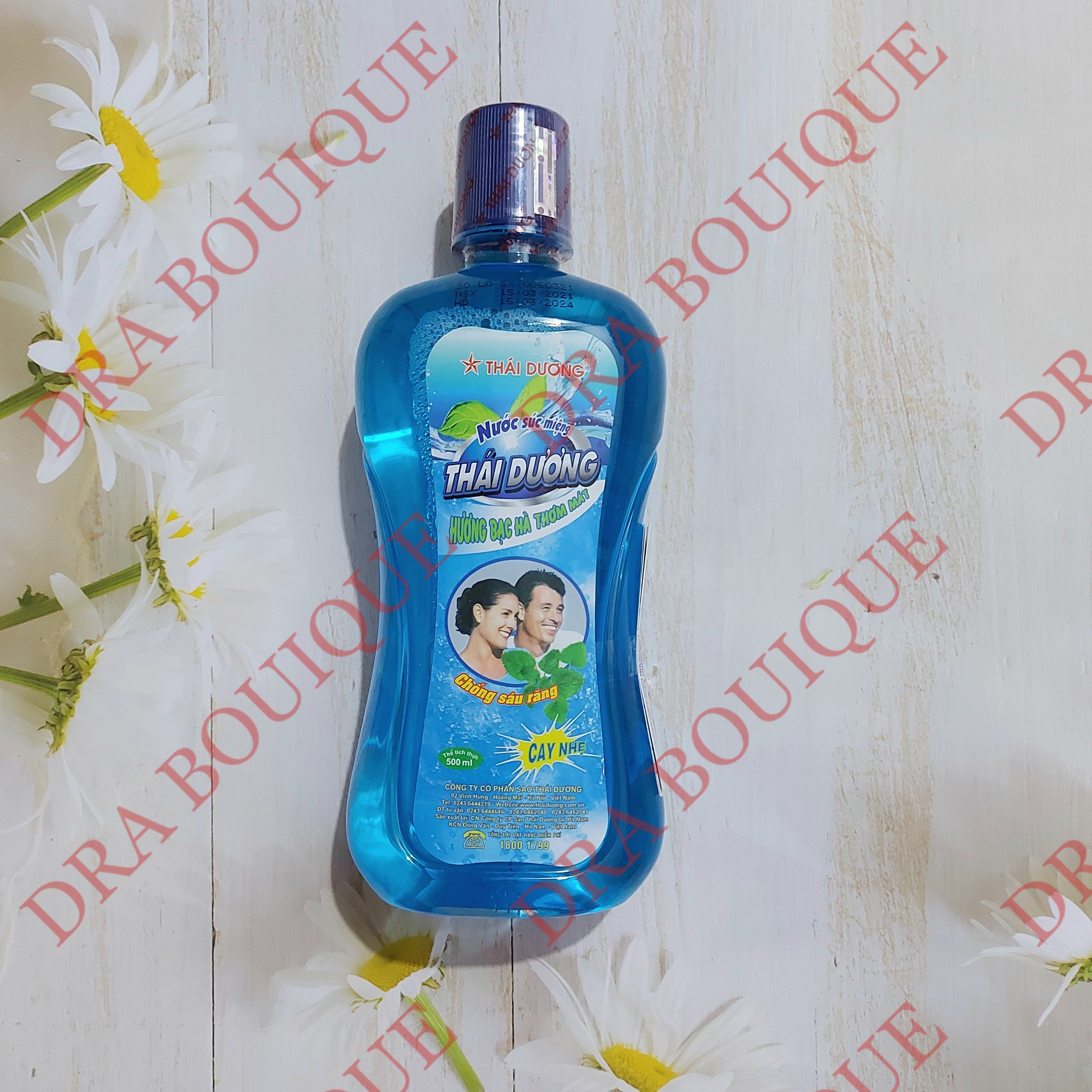 NƯỚC SÚC MIỆNG THÁI DƯƠNG 500ml -  Hương Bạc Hà Thơm Mát