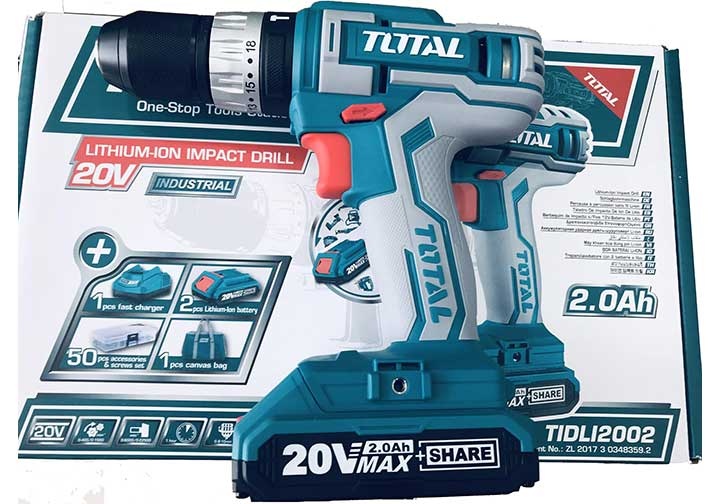 Máy khoan búa dùng pin lithium 20v total tidli2002