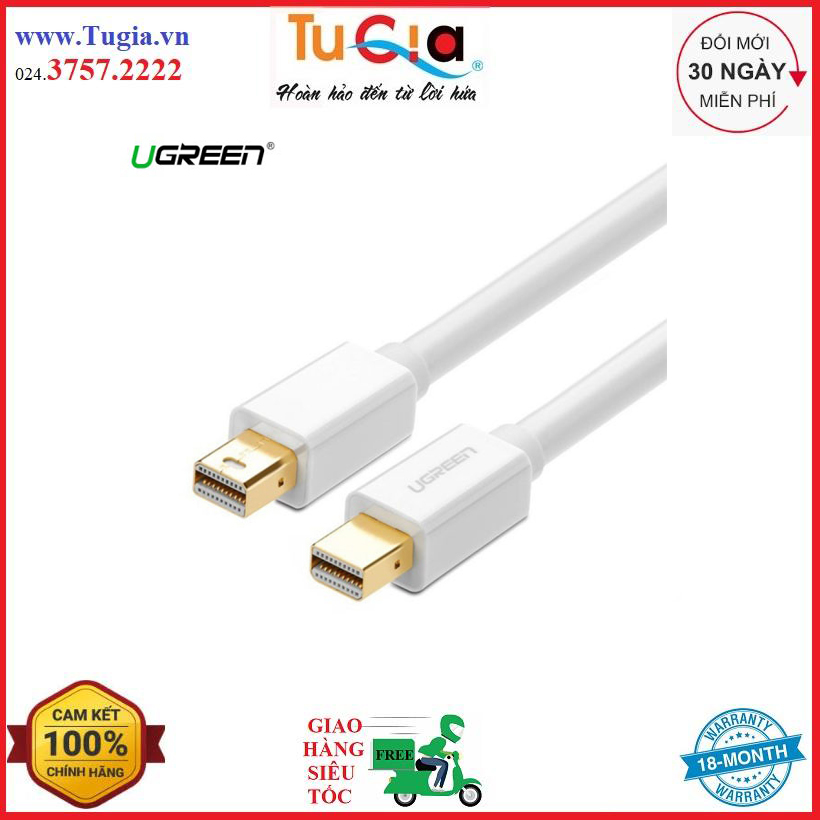 Cáp mini displayport 2 đầu ugreen 2m - hàng chính hãng