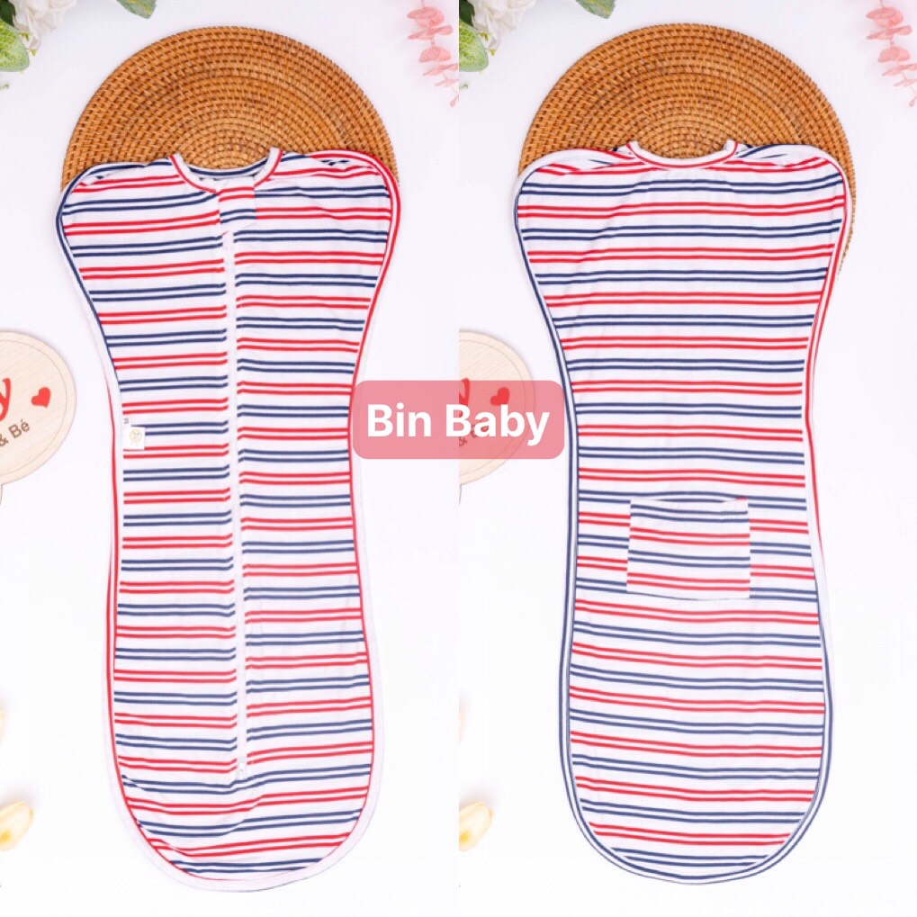 Nhộng chũn - Bin Baby giúp bé ngủ ngon - vải cotton co giãn 4 chiều