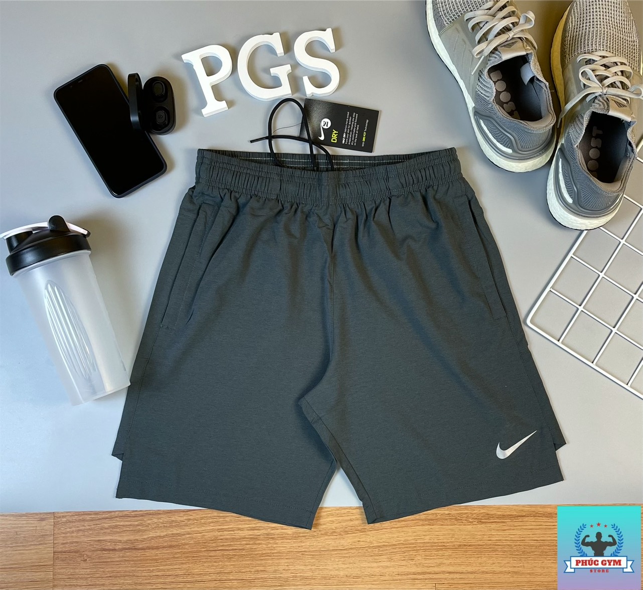 [HCM]Quần Short Gym Thể Thao Nam Ni.ke Vải Dù Nhẹ Mát - Phúc Gym Store