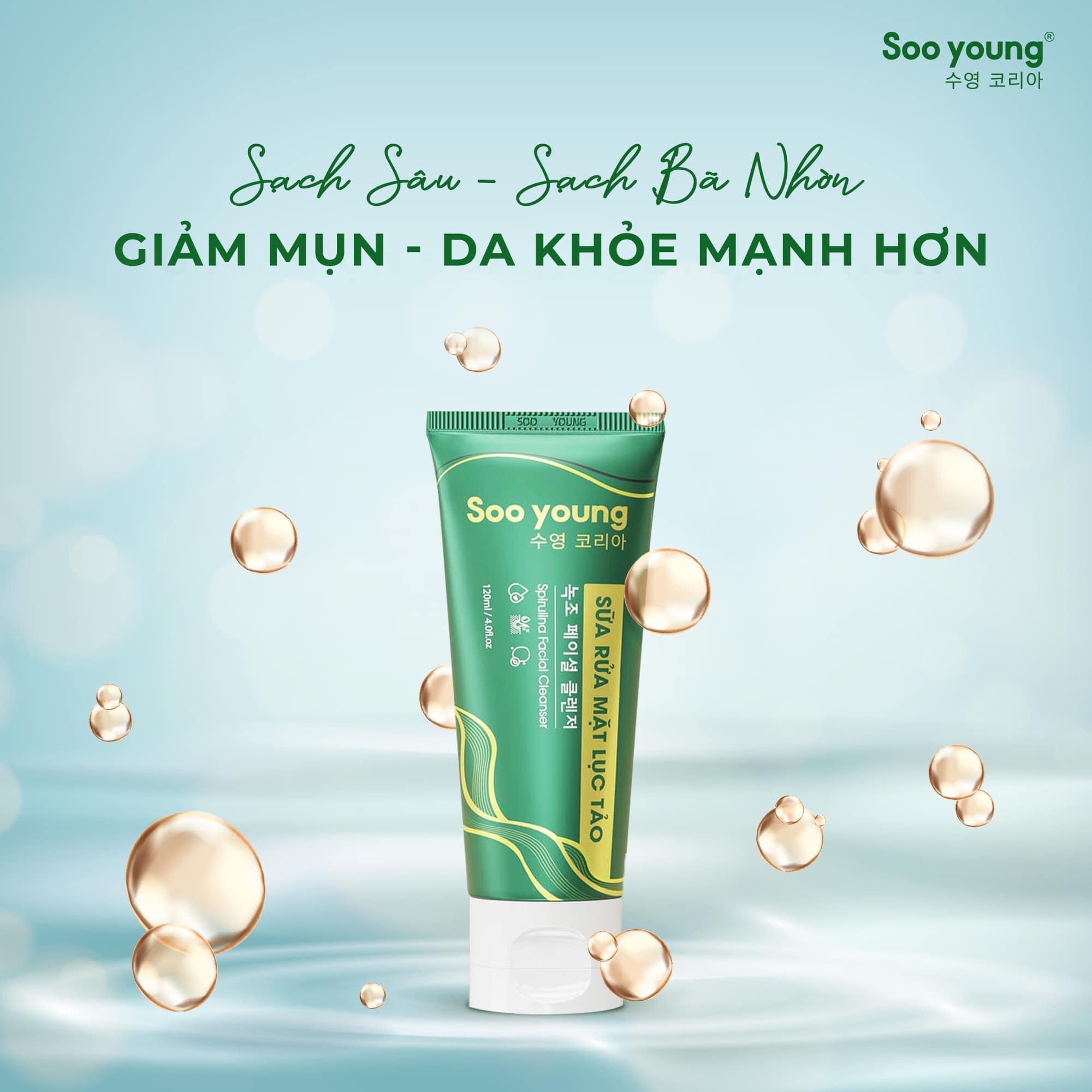 Combo 3 tuýp rửa mặt lục tảo sooyoung