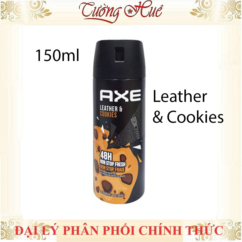 Xịt khử mùi Nam Axe Leather & Cookies - 150ml