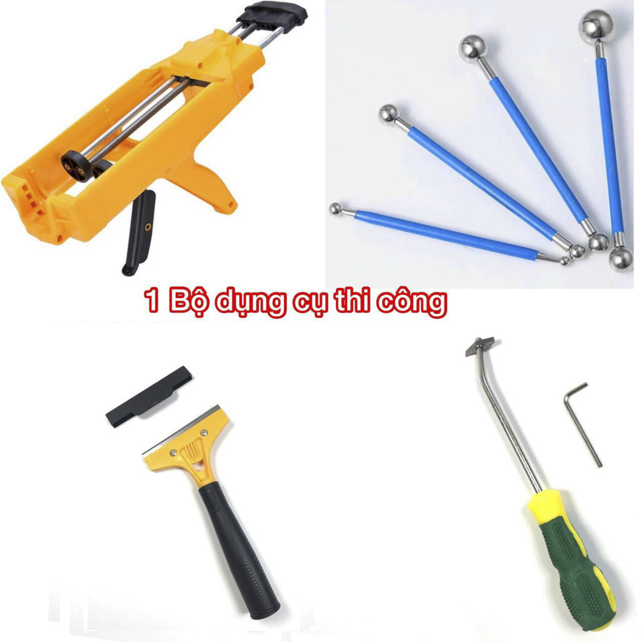 Bộ Dụng Cụ Dùng Cho Keo Chít Mạch Saveto Và Keo Chà Ron Saveto Cao Cấp