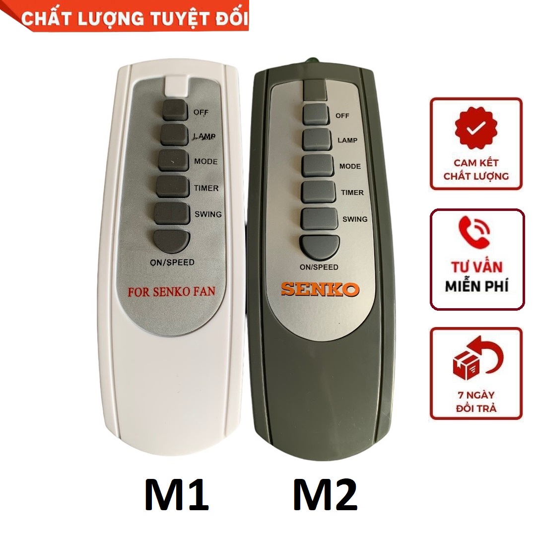 Điều khiển quạt Senko chính hãng, Remote quạt cây, quạt treo trường senko hàng mới 100% - tặng kèm Pin
