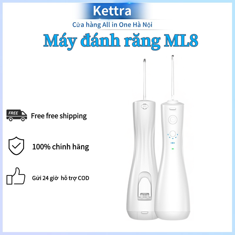 Máy Tăm Nước Enpuly ML8, Chống Nước IPX7, Pin 45 Ngày, Kháng Khuẩn 99%, Dung Tích 250ML, 6 Chế Độ Làm Sạch Chăm Sóc Răng Miệng, Công Nghệ Bảo Vệ Nướu