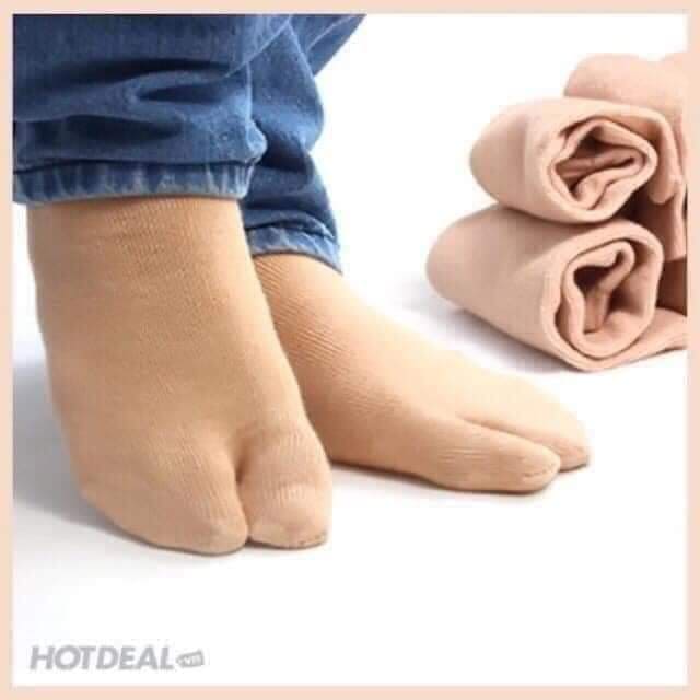 GIÁ SỈ Combo 10 đôi tất da, đôi vớ da xỏ ngón loại 1 hàng dày đẹp