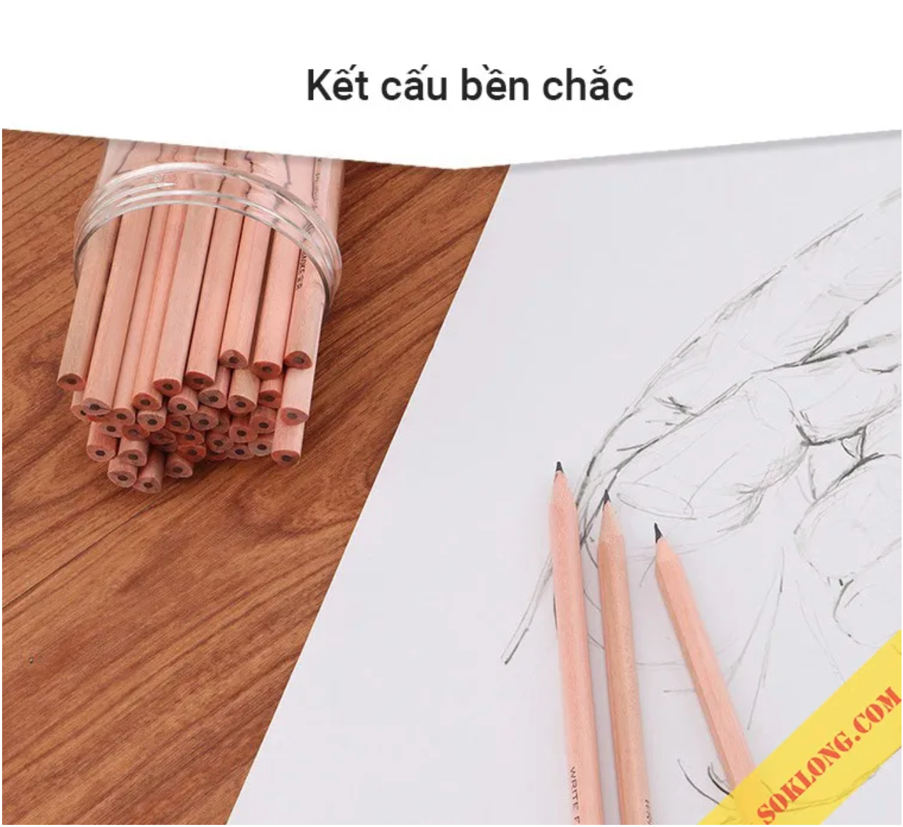 Bút chì gỗ HB Baoke dùng cho ghi chép, tô vẽ mỹ thuật B19 -vpp Tue Minh