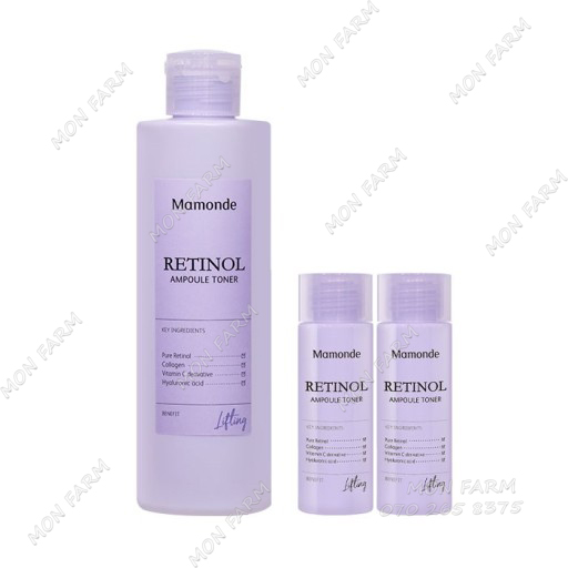 Thanh Lý Nước Hoa Hồng Cho Da Lão Hóa Mamonde Retinol Ampoule Toner