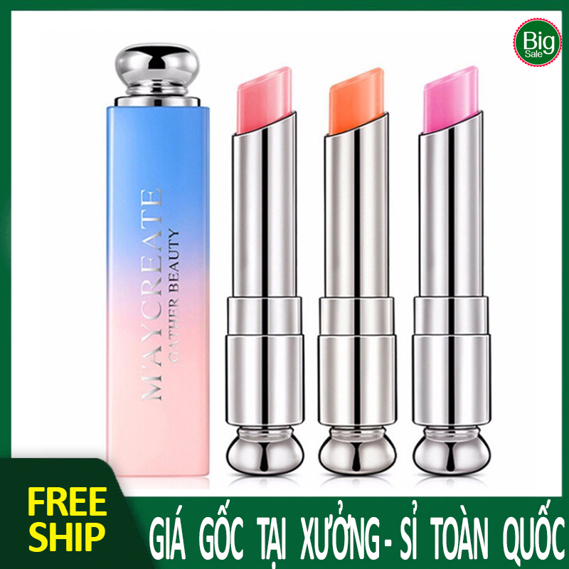 Son dưỡng môi MAYCREATE đổi màu theo nhiệt độ , son dưỡng môi hàng nội địa Trung , Son Dưỡng Maycreate cho môi khô & thâm A22