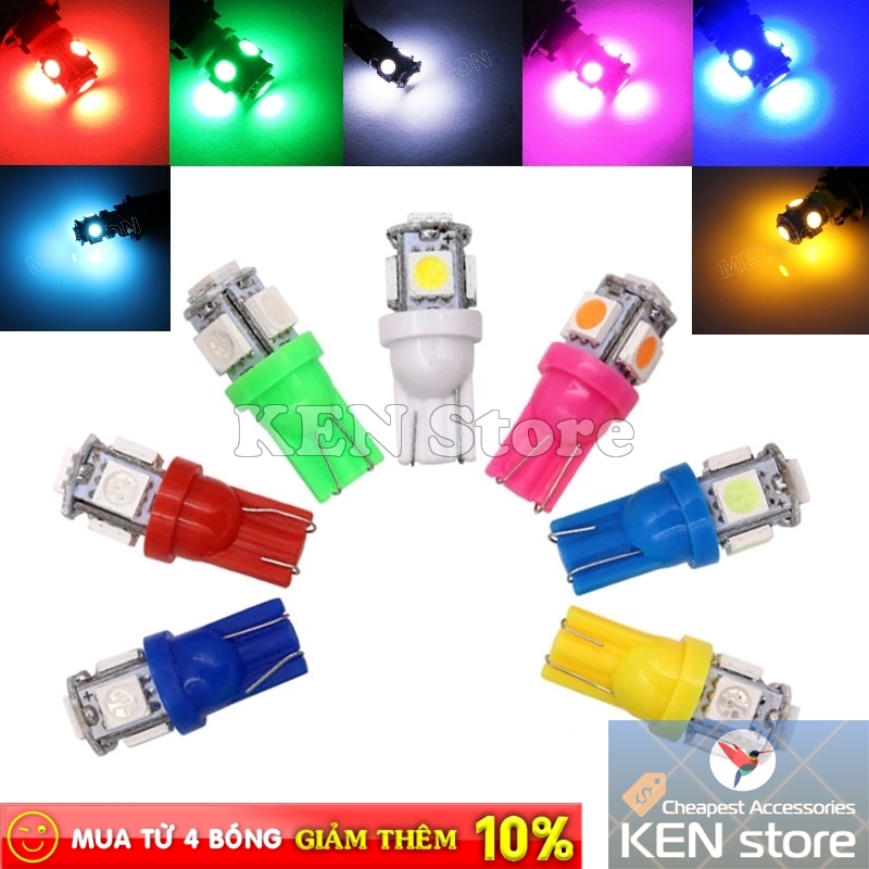 Bóng LED T10 đèn xi nhan, đèn demi 5smd 5050