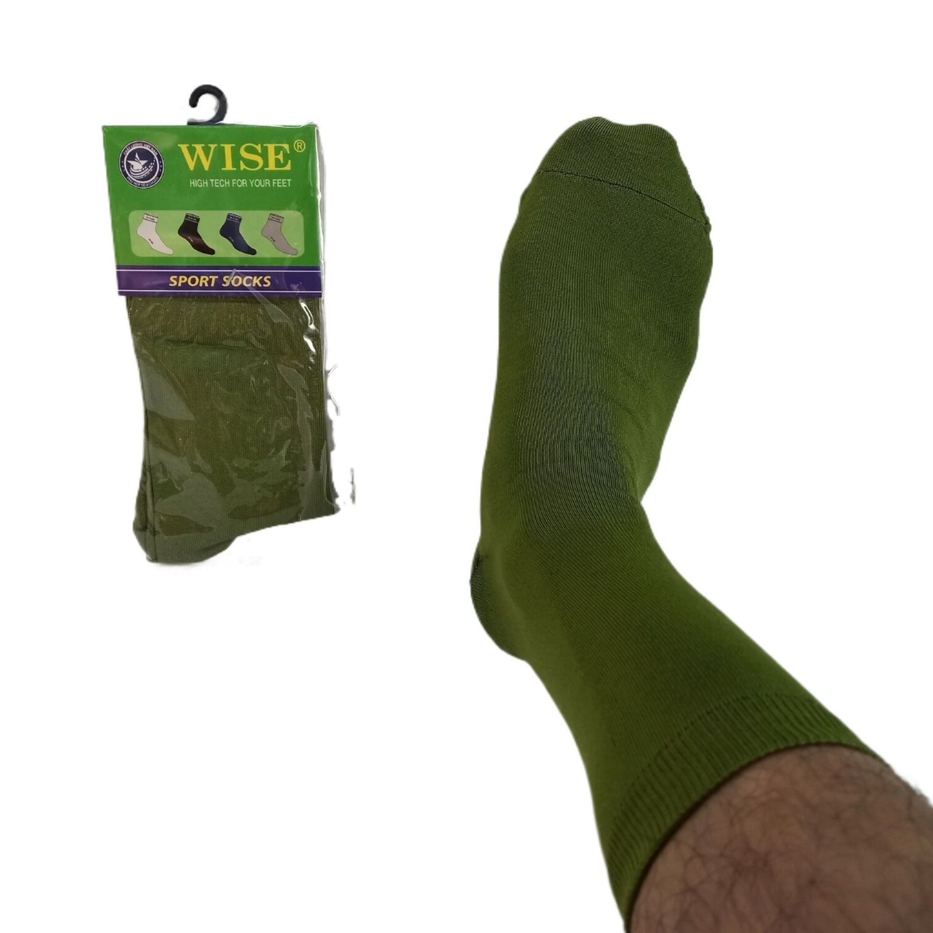 [Màu Xanh lính] Tất vớ nam cổ cao màu xanh quân đội chất thun cotton mềm, thấm hút mồ hôi, vải đẹp