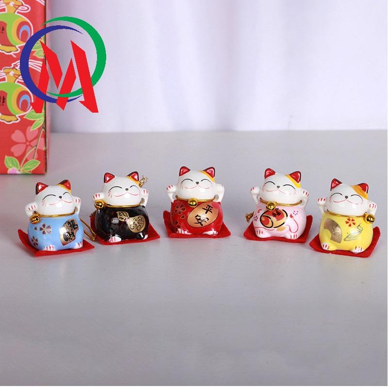 Bộ 5 tượng mèo may mắn