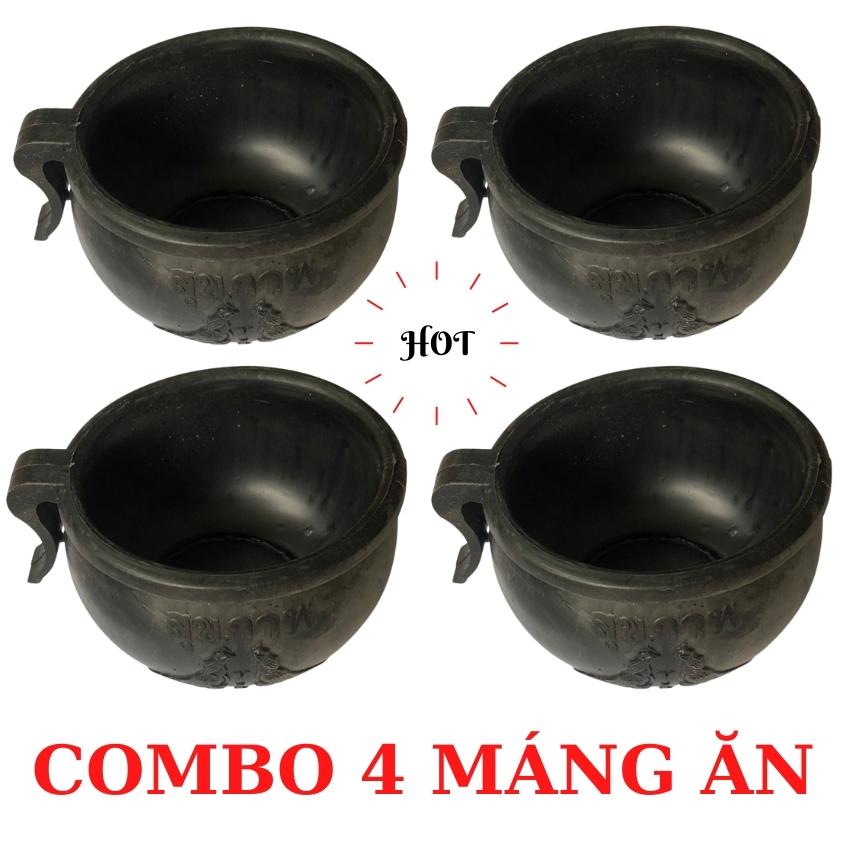 Gáo ăn cao su kiểu thái lan. 4 cái  máng ăn cho gà. máng ăn uống cho gia cầm.chén ăn uống cho chim, gà