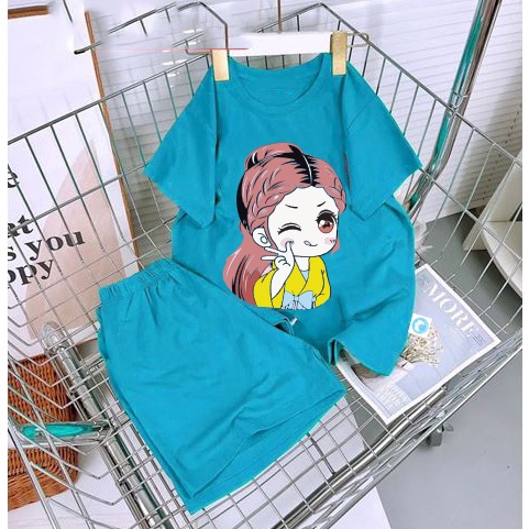 Bộ đồ bé gái-mẫu DUI04 đáng yêu chất vải 4 chiều từ 7kg đến 25kg-HOANG NAM KIDS - 7