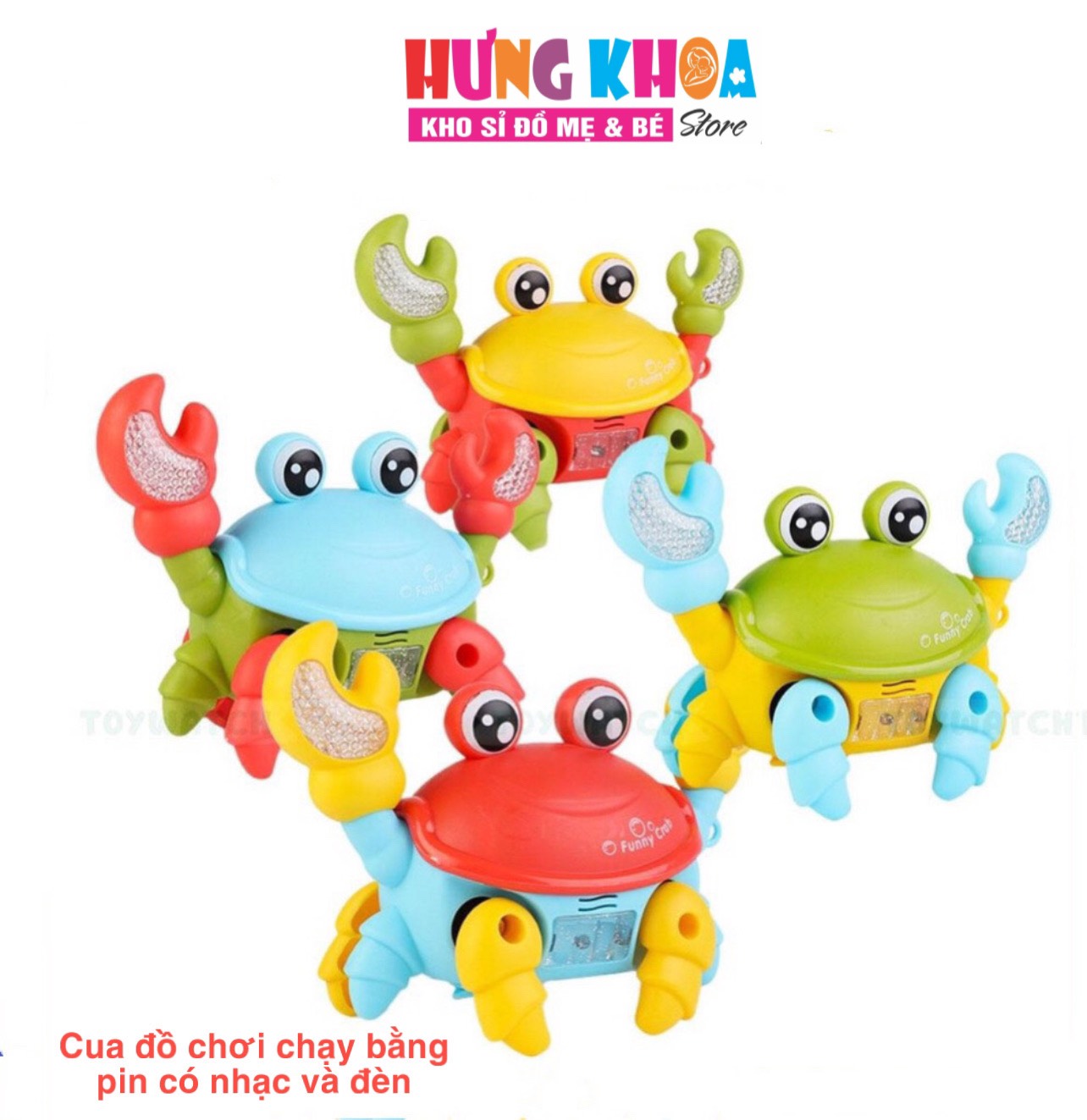 Đồ chơi cho bé Con cua chạy pin có nhạc và đèn