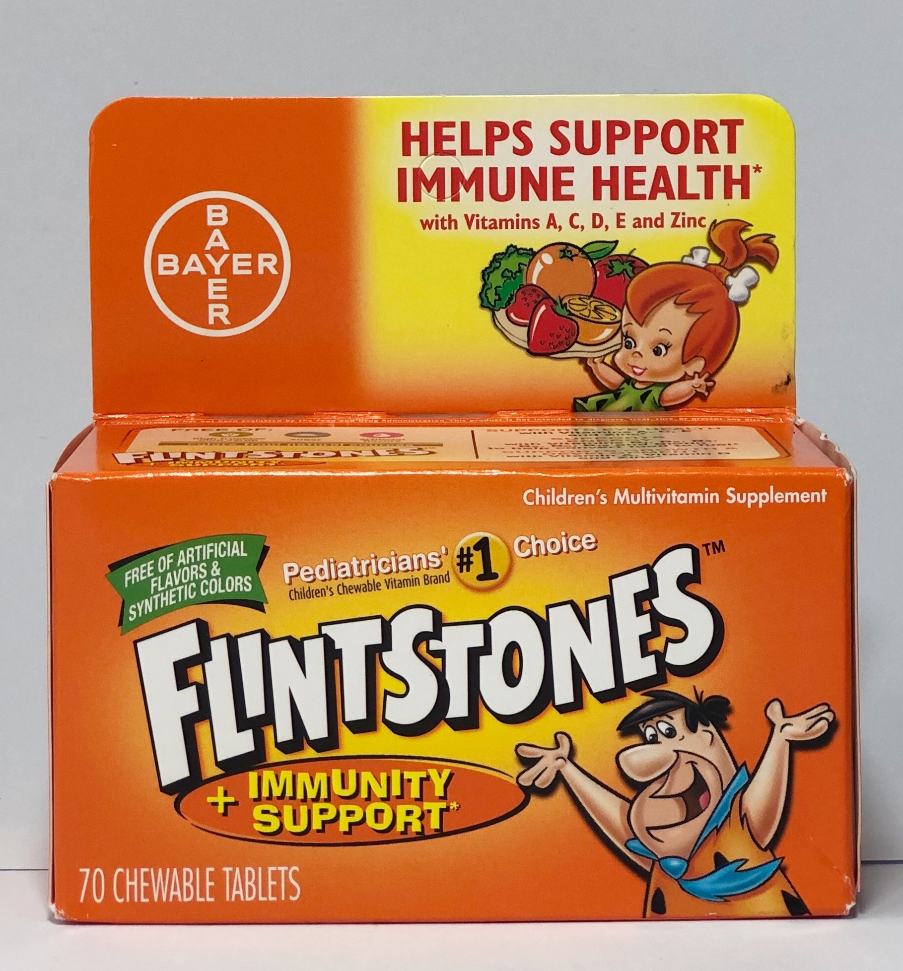 [HCM]Kẹo ngậm bổ sung Vitamin cho bé Flintstones (70 viên/hộp)