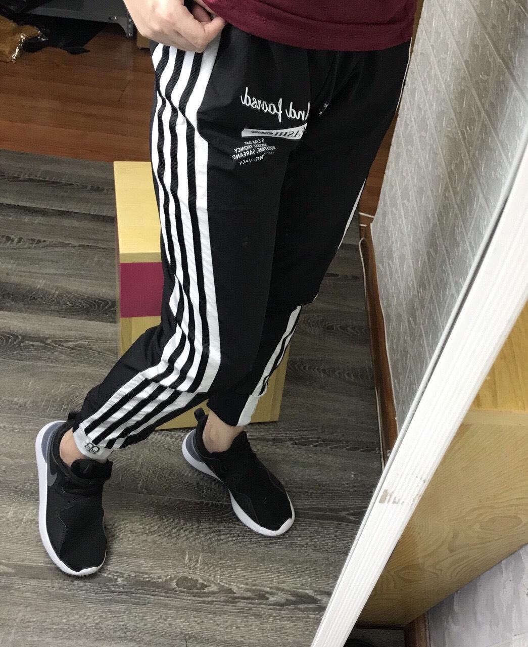 QUẦN GIÓ NỮ SỌC ĐEN TRẮNG CHẤT VẢI MỀN ĐẸP MẶC NHẸ NHÀNG KHỎE KHOẮN-maitu89