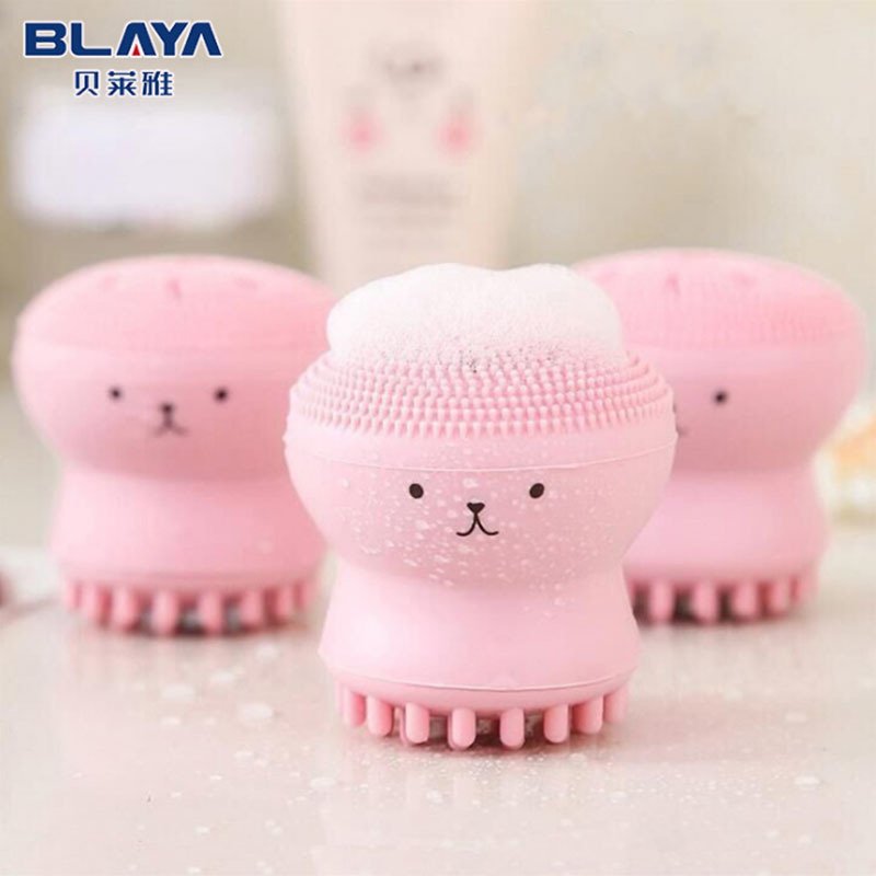 Cọ rửa mặt tạo bọt silicon - bạch tuộc rửa mặt, bông cọ rửa mặt bạch tuôc, làm sạch da mặt, vệ sinh mặt - bàn chải rửa mặt không rát
