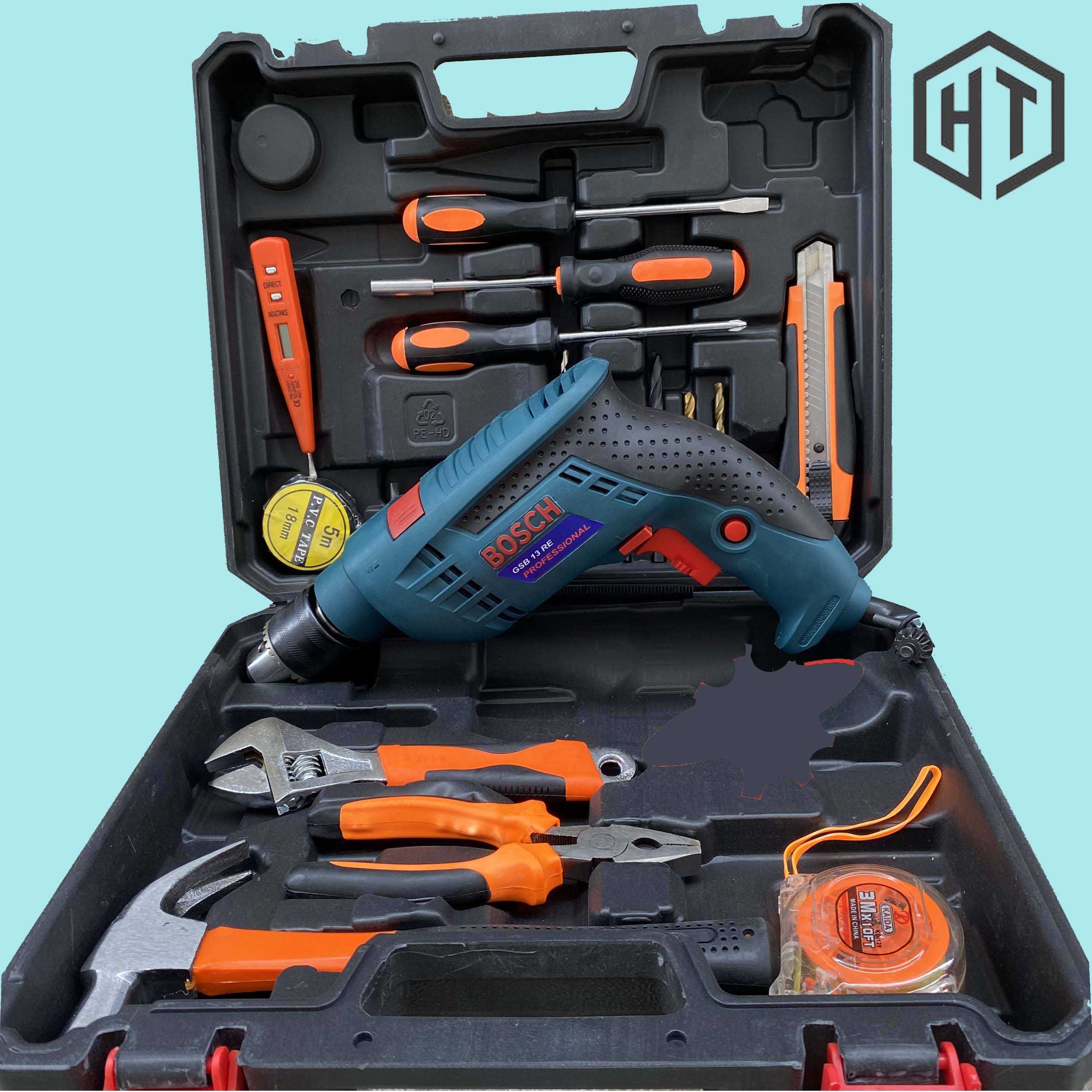 Máy khoan điện Bosh tặng 22 món dụng cụ - Máy khoan bắn vít đa năng