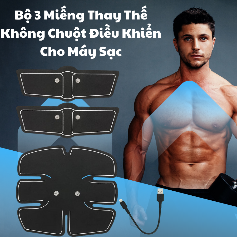 Bộ 3 Miếng Massager Thay Thế Không Chuột Điều Khiển Cho Máy Rung Massager Loại Sạc MS101