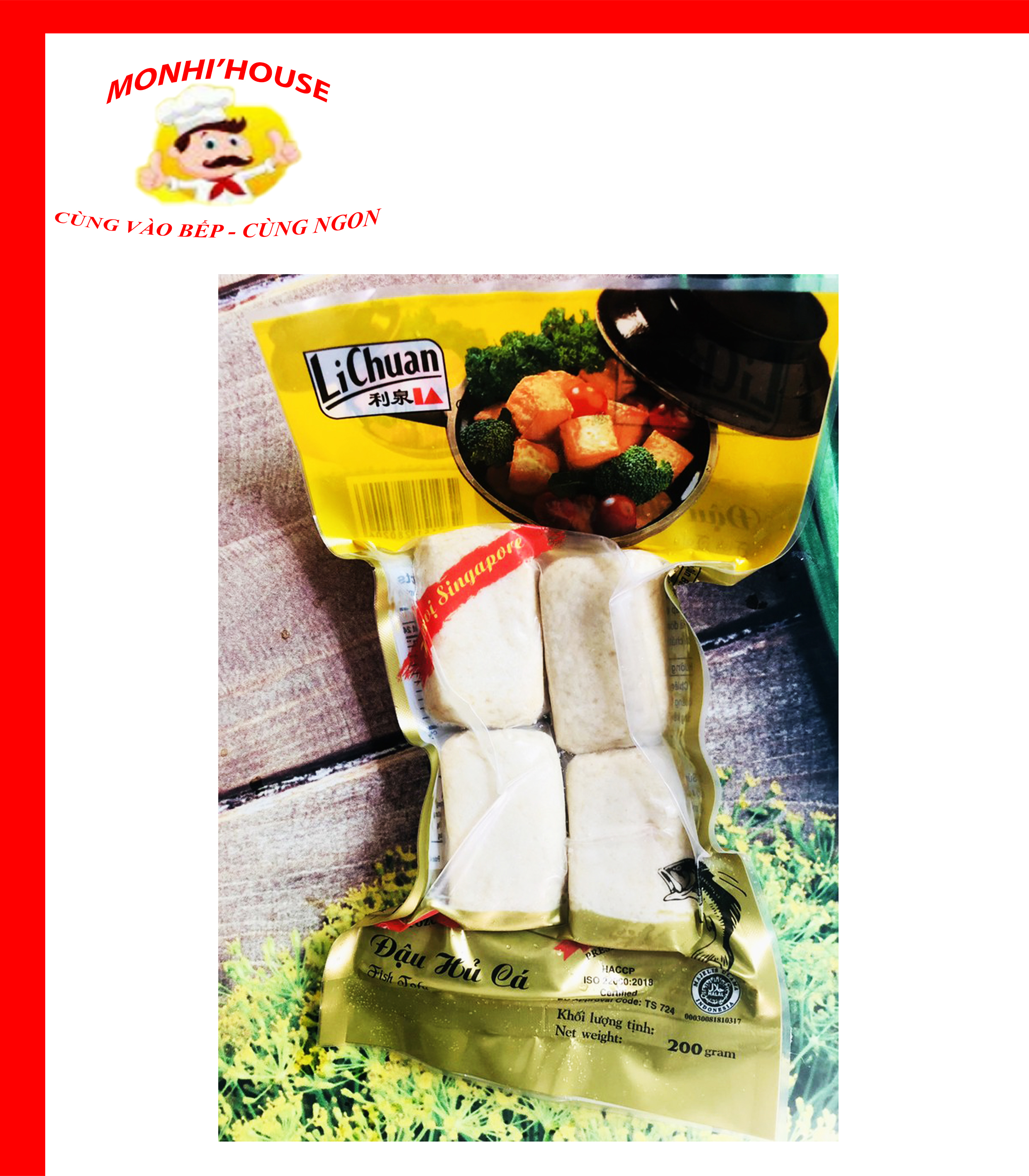 Gói 200g đậu phụ hải sản Lichuan Cao Cấp