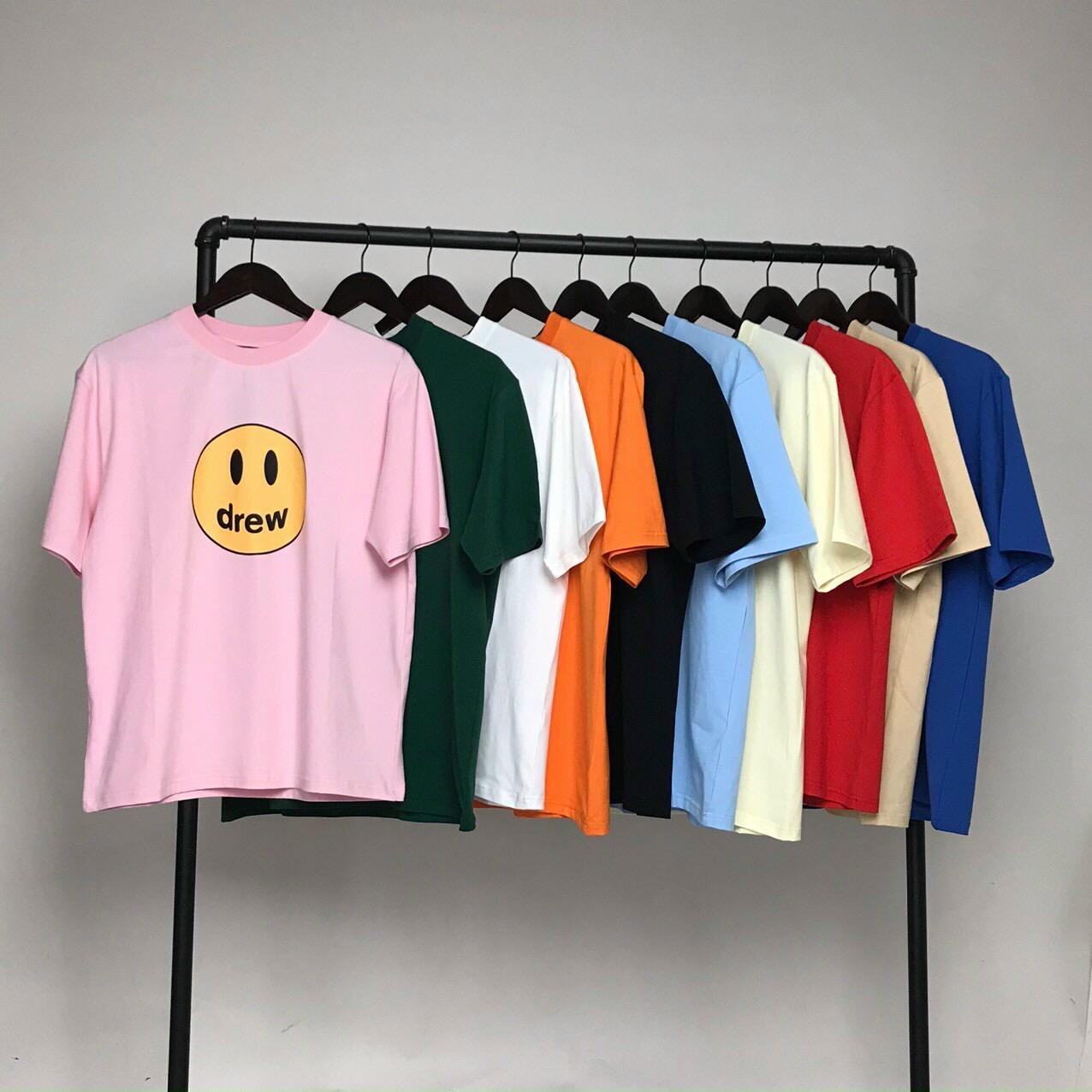 Áo thun Drew mặt cười Unisex vải cotton 4 chiều thoáng mát