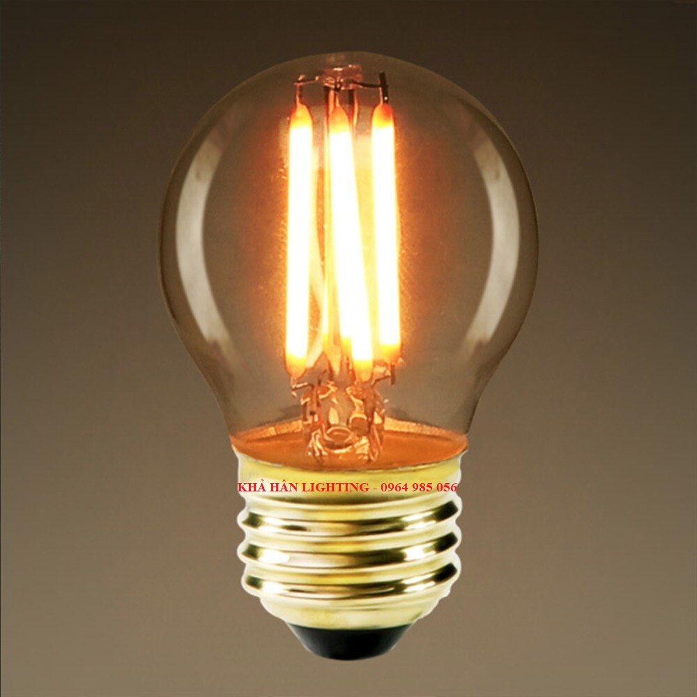 Bóng đèn led edison g45 dimmer vỏ vàng công suất 4w - đèn khả hân bóng led, bóng đèn trang trí, bóng đèn decor