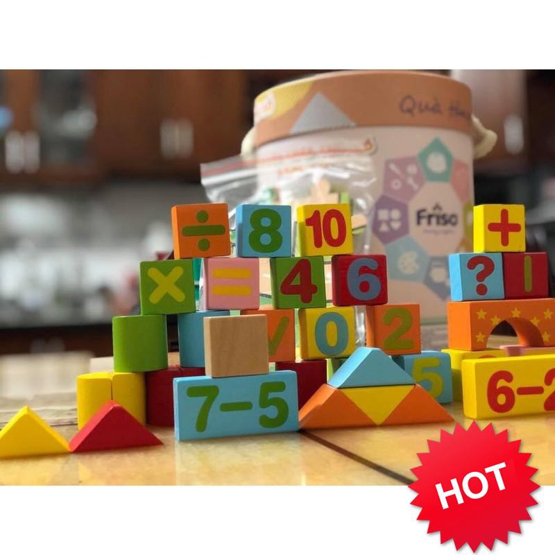 Bộ lắp ghép chữ số bằng gỗ friso