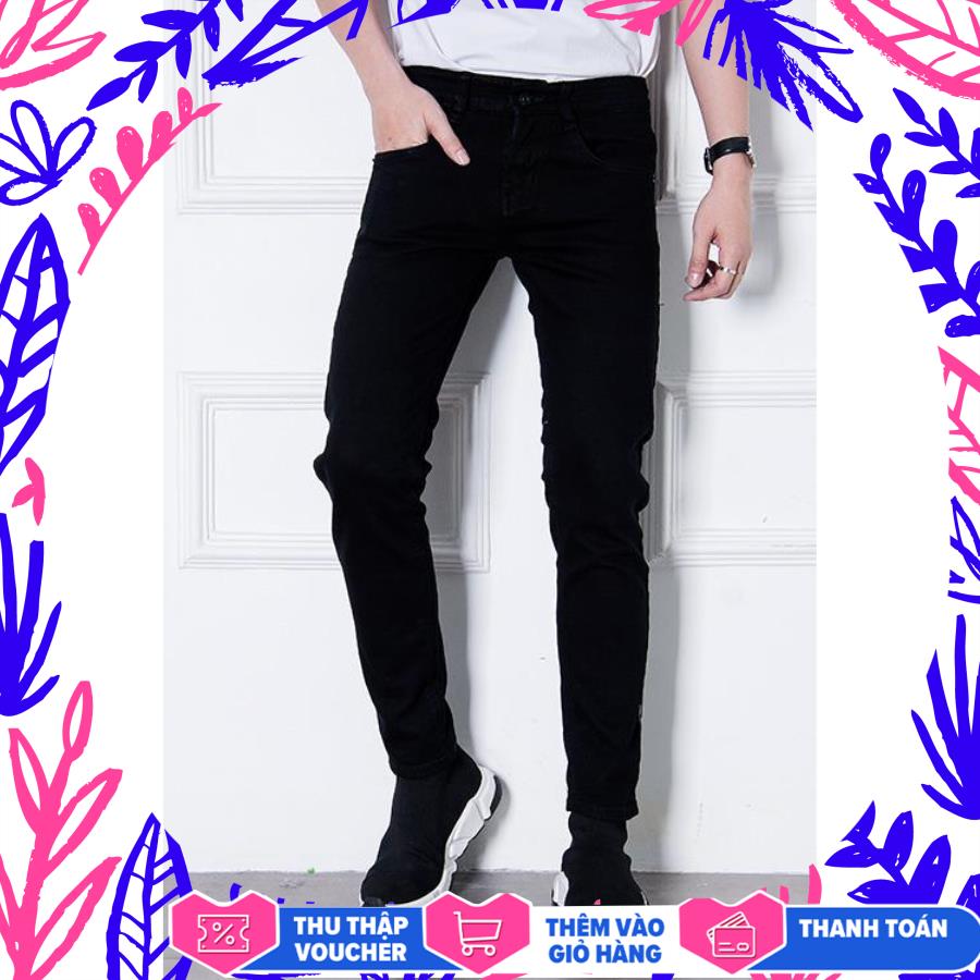 [HCM]Quần Jean Nam trơn Trắng Đen Vải Tốt bền đẹp co giãn vải dày nhiều kích cỡ độc đẹp Quần Rin nam đen trơn ống ôm Hàn Quốc Quần nam Jean ôm đẹp dáng chuẩn- Nam Thần Shop (Cam Kết Như Hình)