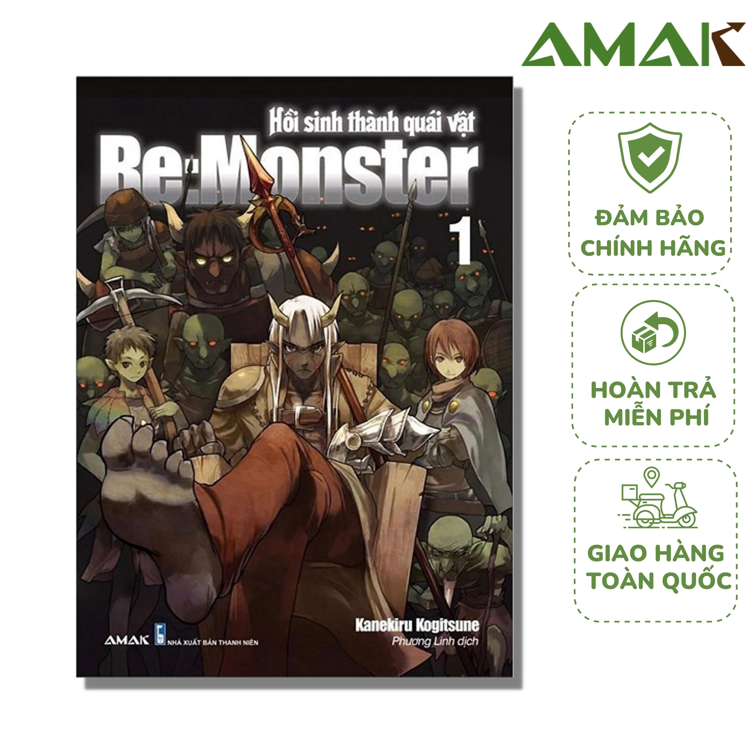 Re Monster Hồi Sinh Thành Quái Vật - Tập 1 - Amak Books - Tặng kèm bookmark