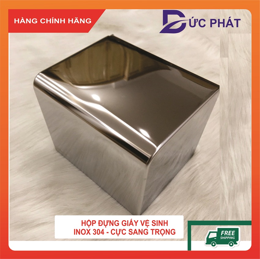 Hộp đựng giấy vệ sinh nhà tắm, lô giấy vệ sinh inox 304 loại dày đẹp sang trọng