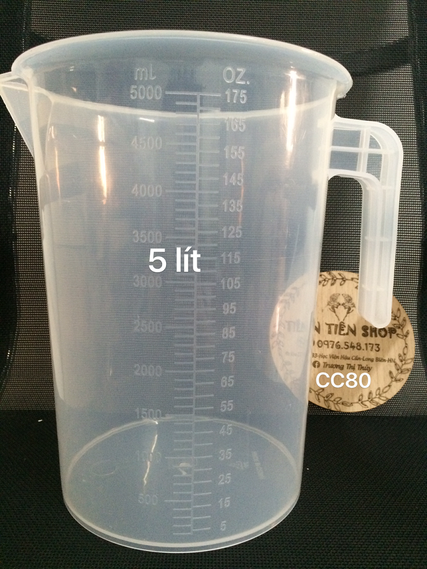 Ca nhựa chia vạch cỡ đại 5 lít