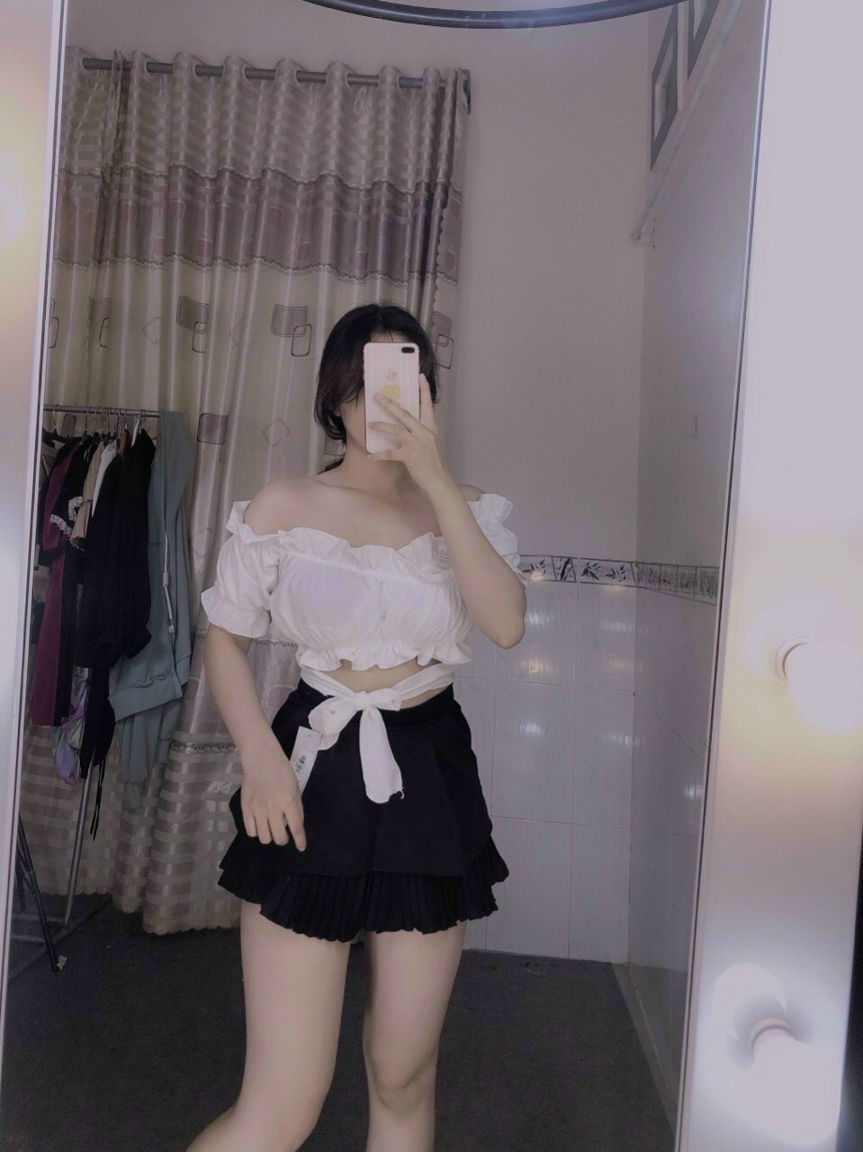 Áo kiểu nữ áo cổ v viền đẹp form 45kg áo kiểu kate viền bèo áo kiểu croptop
