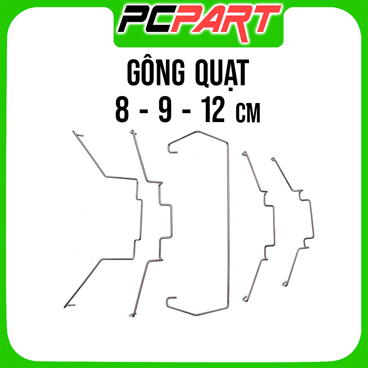 Bộ gông quạt tản nhiệt 8, 9, 12 cm gắn cho tản nhiệt khí - gông quạt fan case