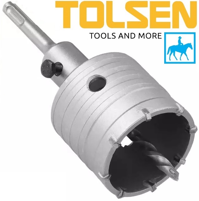 Mũi khoan lỗ khoét lỗ tường bê tông 65mm tct hole saw tolsen 75891