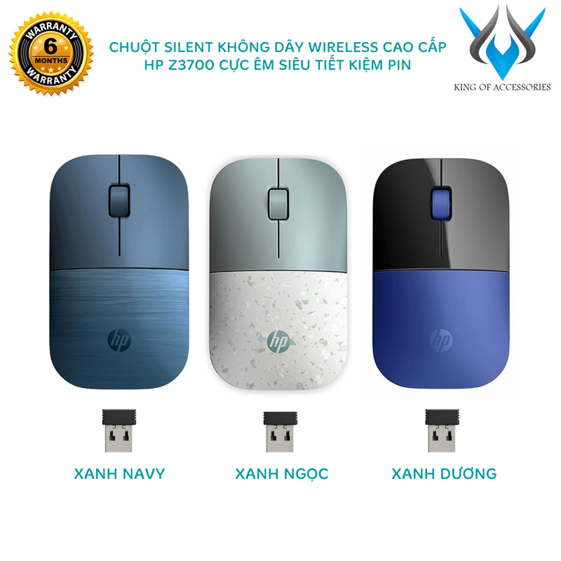 Chuột silent không dây wireless HP Z3700 siêu mỏng - siêu tiết kiệm pin (3 MÀU TUỲ CHỌN) Phụ kiện 1986