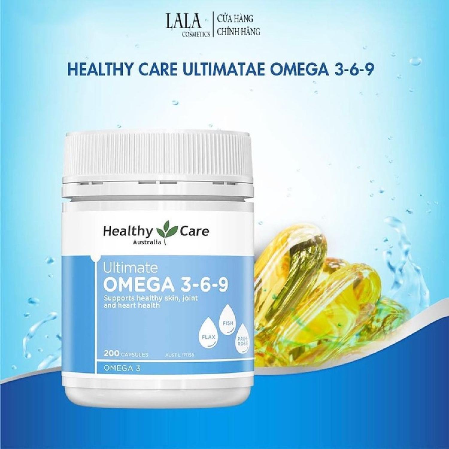 Viên uống Healthy Care Omega 3 6 9 Ultimate - Hỗ trợ tim mạch, huyết áp