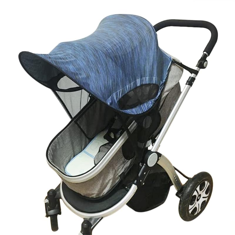 PURFUN Anti-UV Canopy for Stroller, Baby Stroller Rayshade Sunshade Sun Cover Sun Protection Foldable Pram Pushchair Sun Shade Canopy Parasol Extender Acce - 2