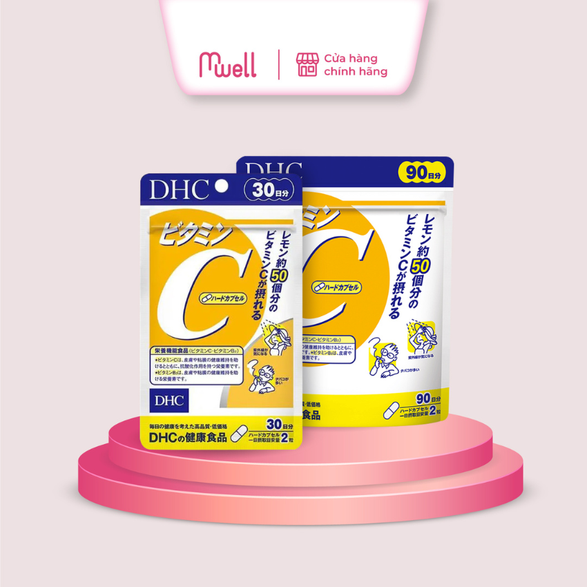 Viên uống bổ sung vitamin c dhc nhật bản hỗ trợ sáng da, mờ thâm, tăng cường đề kháng gói 180 viên