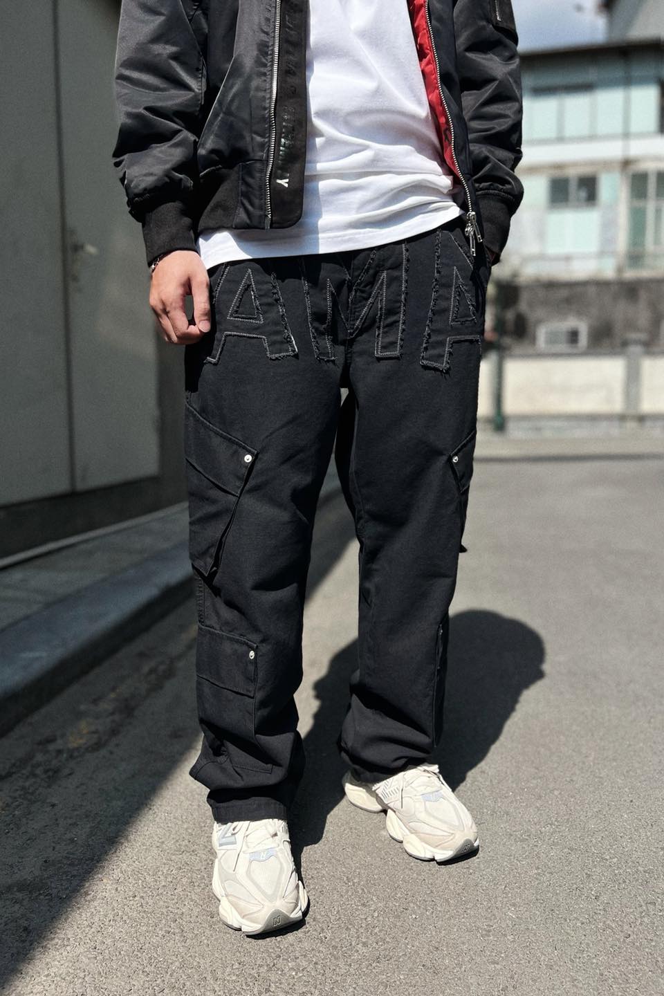 Quần jean amand immortal canvas cargo pants - black/ qb039
